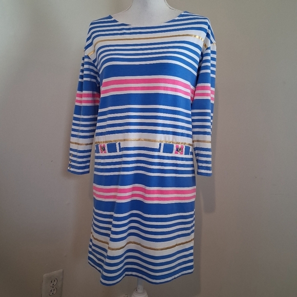 Lilly Pulitzer Lena Dress - Tiki Stripe Dress Size Small - Picture 2 of 8